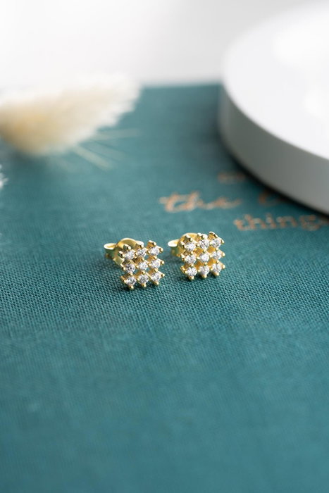 Heliophilia Silver Pendientes NRZ999764 Plata de Ley 925 Baño de Oro con Circon Color Oro Elegantes para Mujer